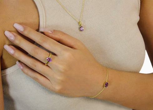 Divya दिव्या | Amethyst | Armband | 18K Vermeil Vergoldung
